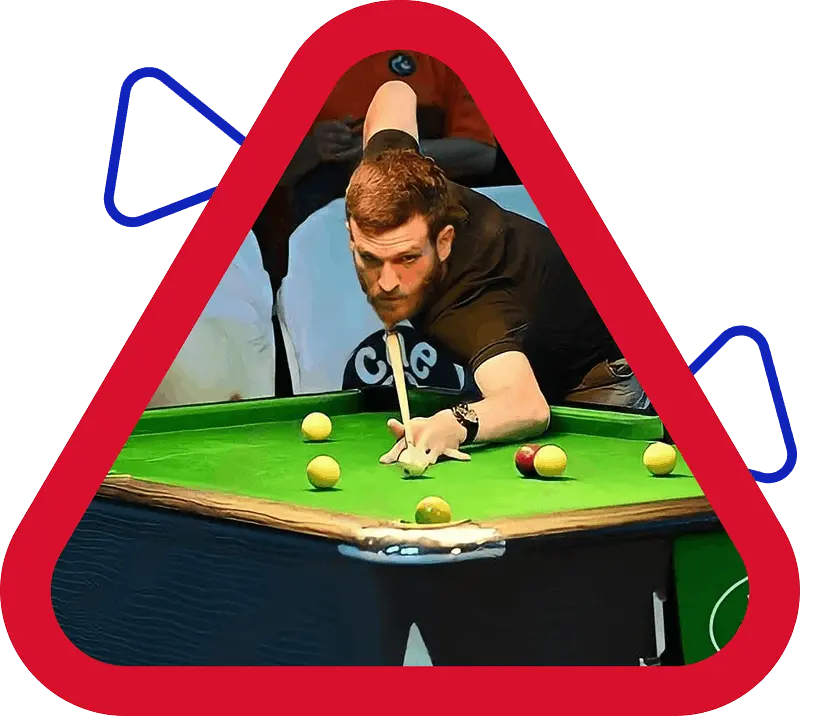 Ryan Bibb lining up a shot